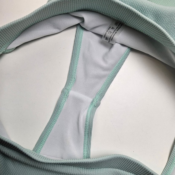 Shein Ribbed Bikini Set L Mint Green High Waist - Picture 7 of 8